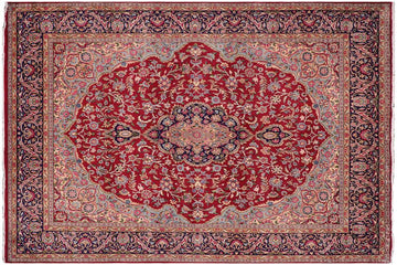 handmade Traditional Kashan Pink Blue Hand Knotted RECTANGLE 100% Wool Pile area rug 10x13